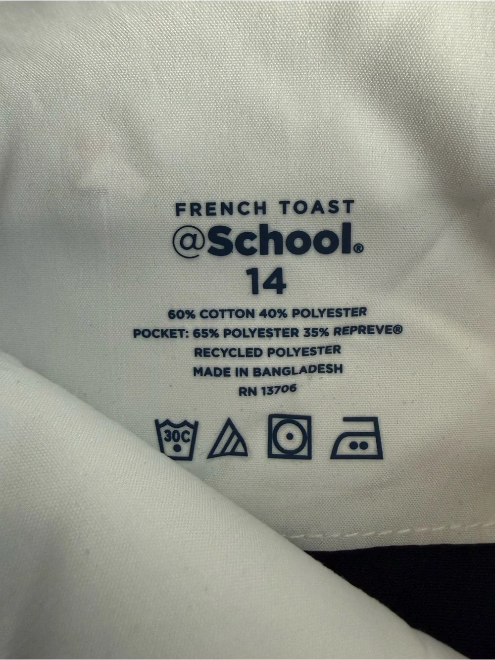 French Toast NWT Relaxed Fit Twill Pants Boy’s 14 Navy Adjustable School Uniform